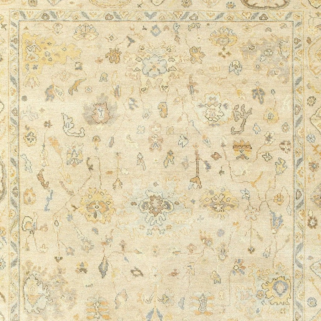 8' X 10' Beige And Gray Wool Oriental Hand Knotted Area Rug
