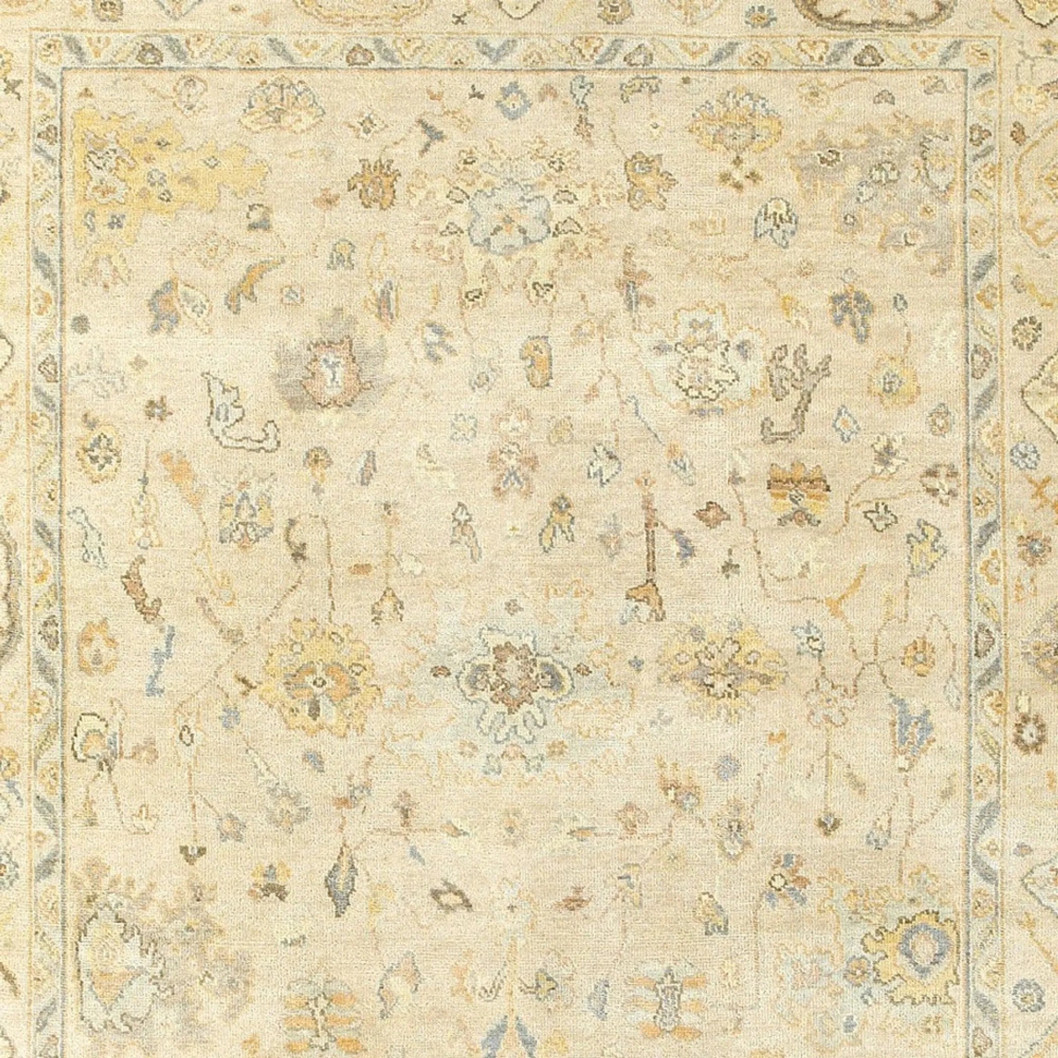 8' X 10' Beige And Gray Wool Oriental Hand Knotted Area Rug