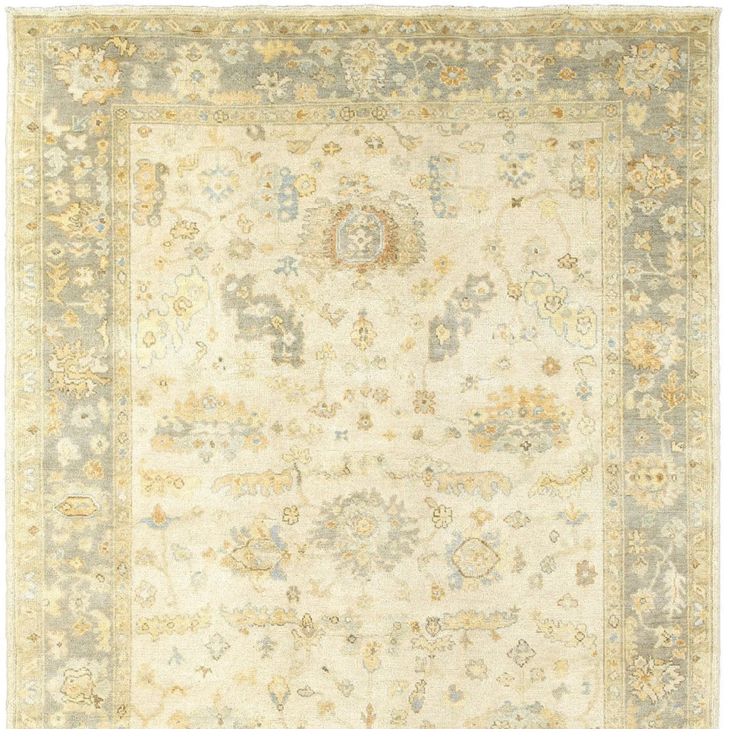 8' X 10' Beige And Gray Wool Oriental Hand Knotted Area Rug
