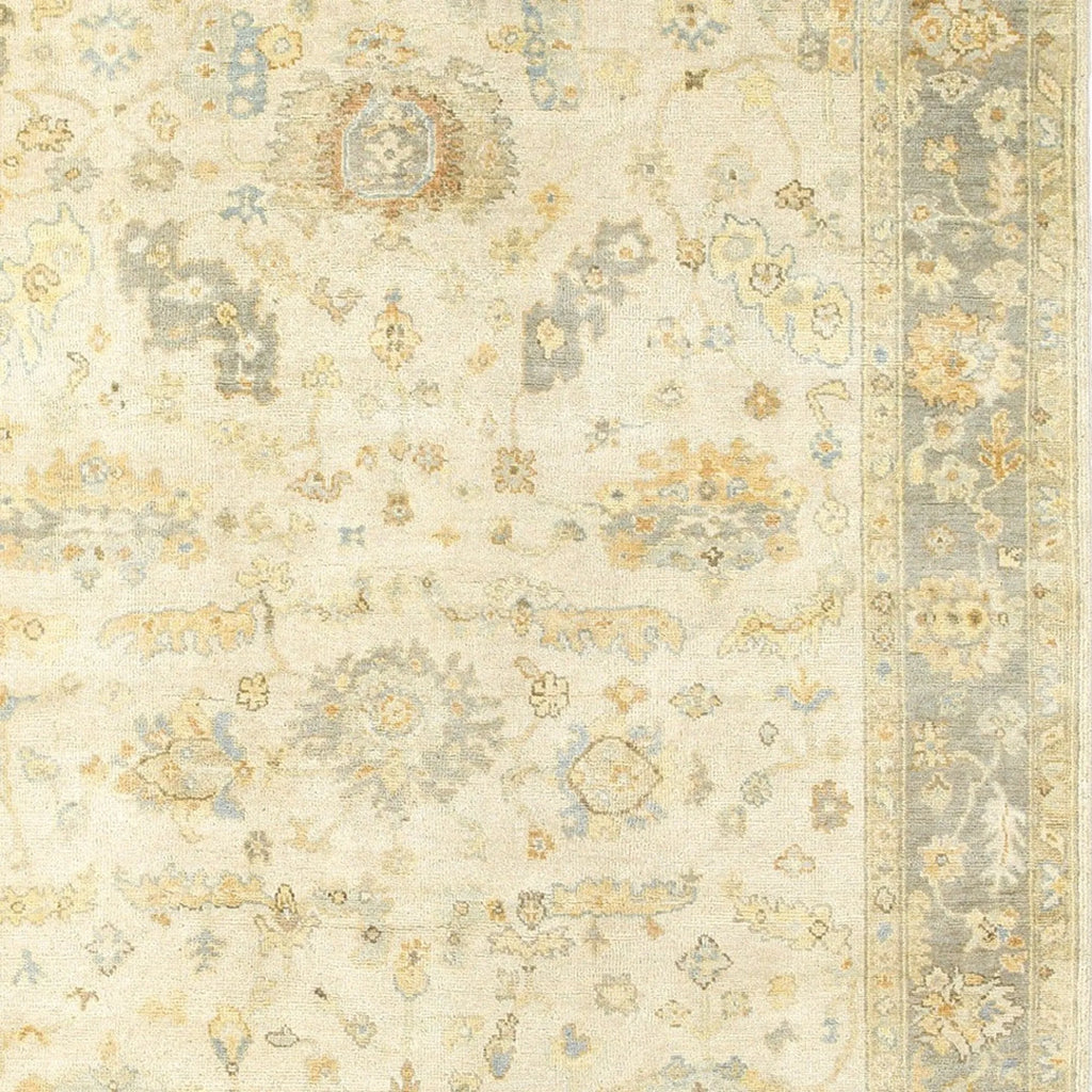 8' X 10' Beige And Gray Wool Oriental Hand Knotted Area Rug