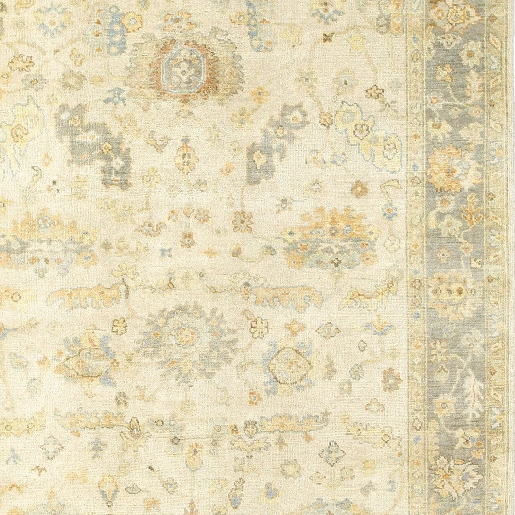8' X 10' Beige And Gray Wool Oriental Hand Knotted Area Rug