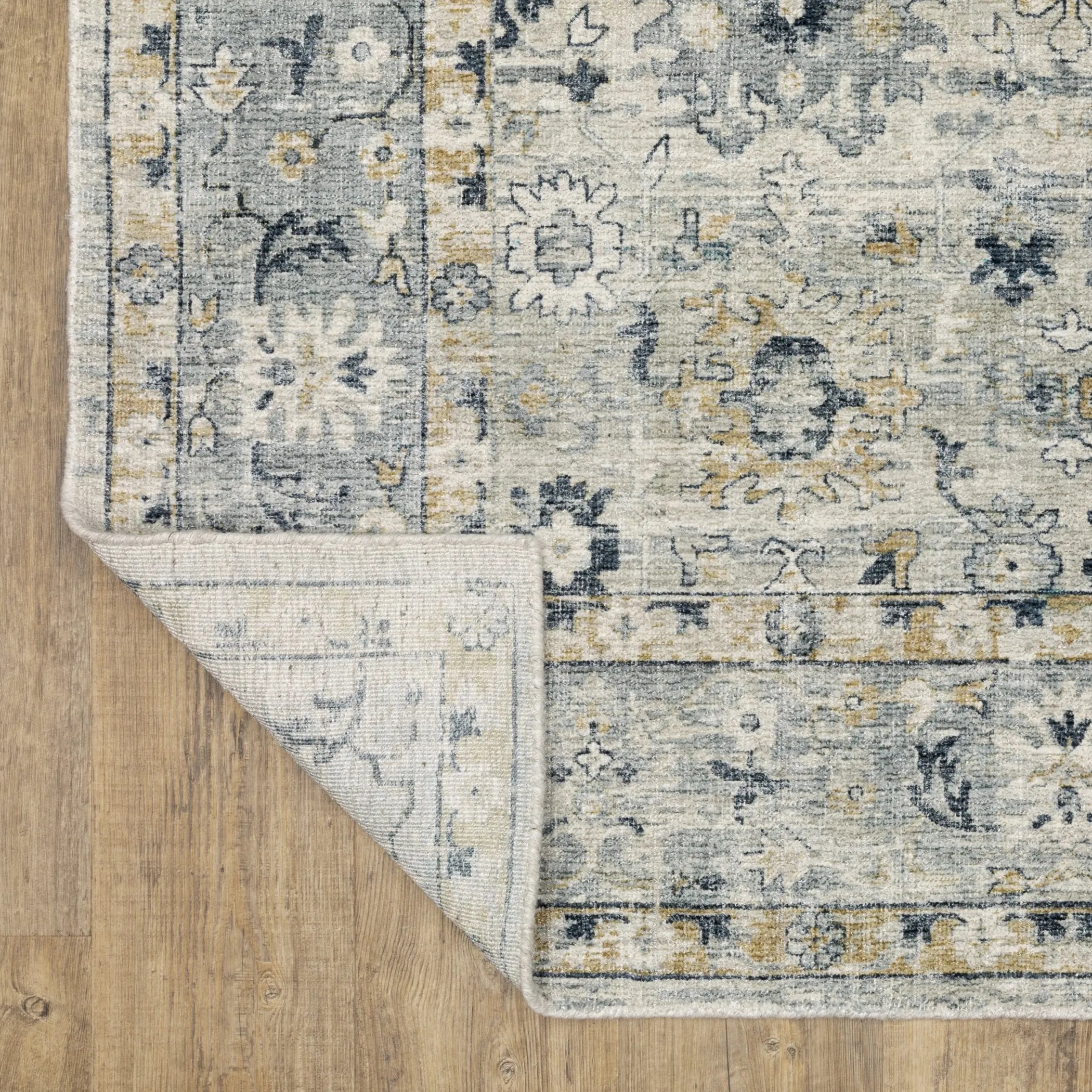 10' X 14' Gray And Blue Oriental Hand Tufted Area Rug