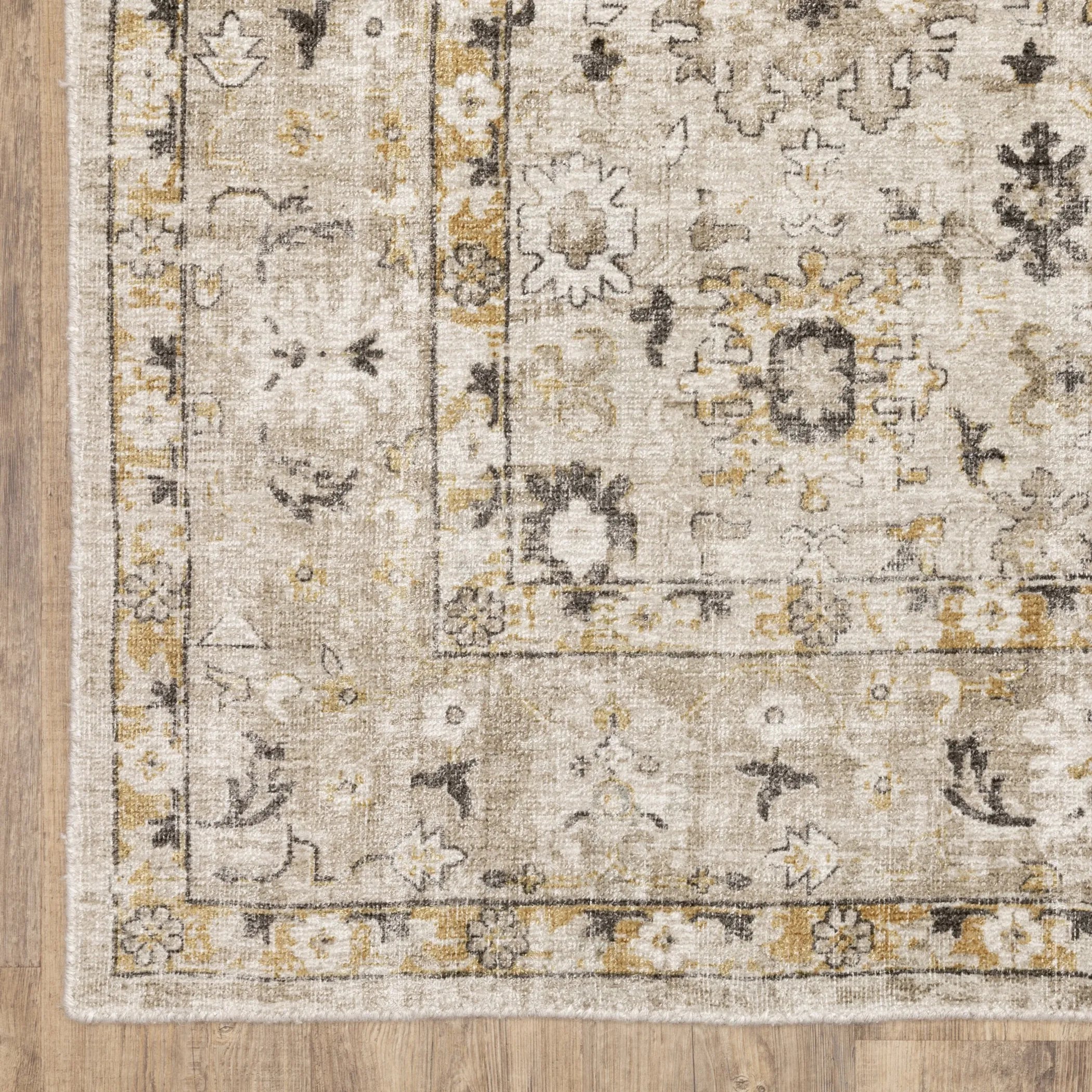 10' X 14' Beige And Gold Oriental Hand Tufted Area Rug