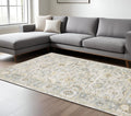 10' X 14' Ivory And Blue Oriental Hand Tufted Area Rug