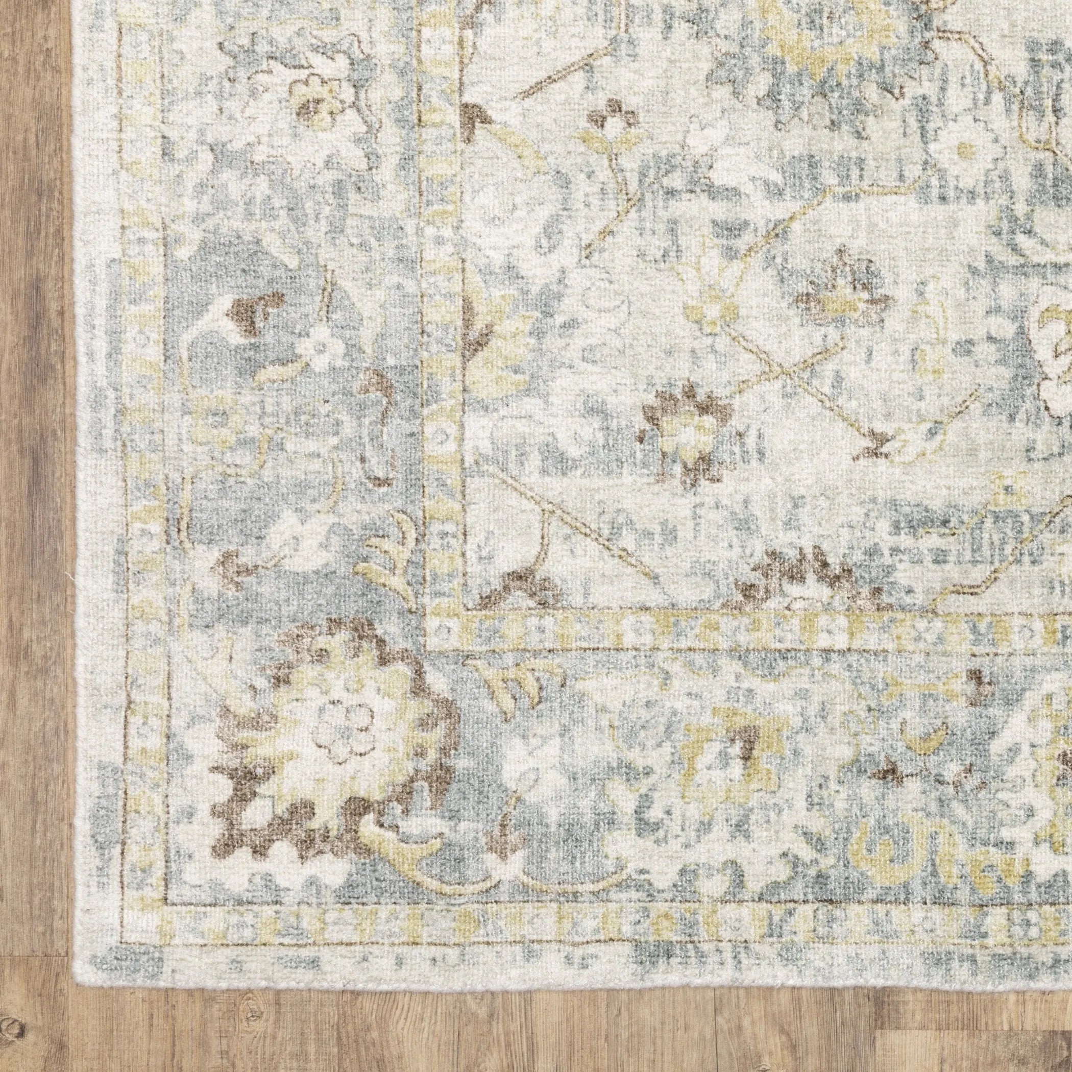 10' X 14' Ivory And Blue Oriental Hand Tufted Area Rug