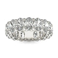 5 5/8 CTW Oval Lab Grown Diamond Couture Classic Eternity Ring 14K White Gold (G-VS)
